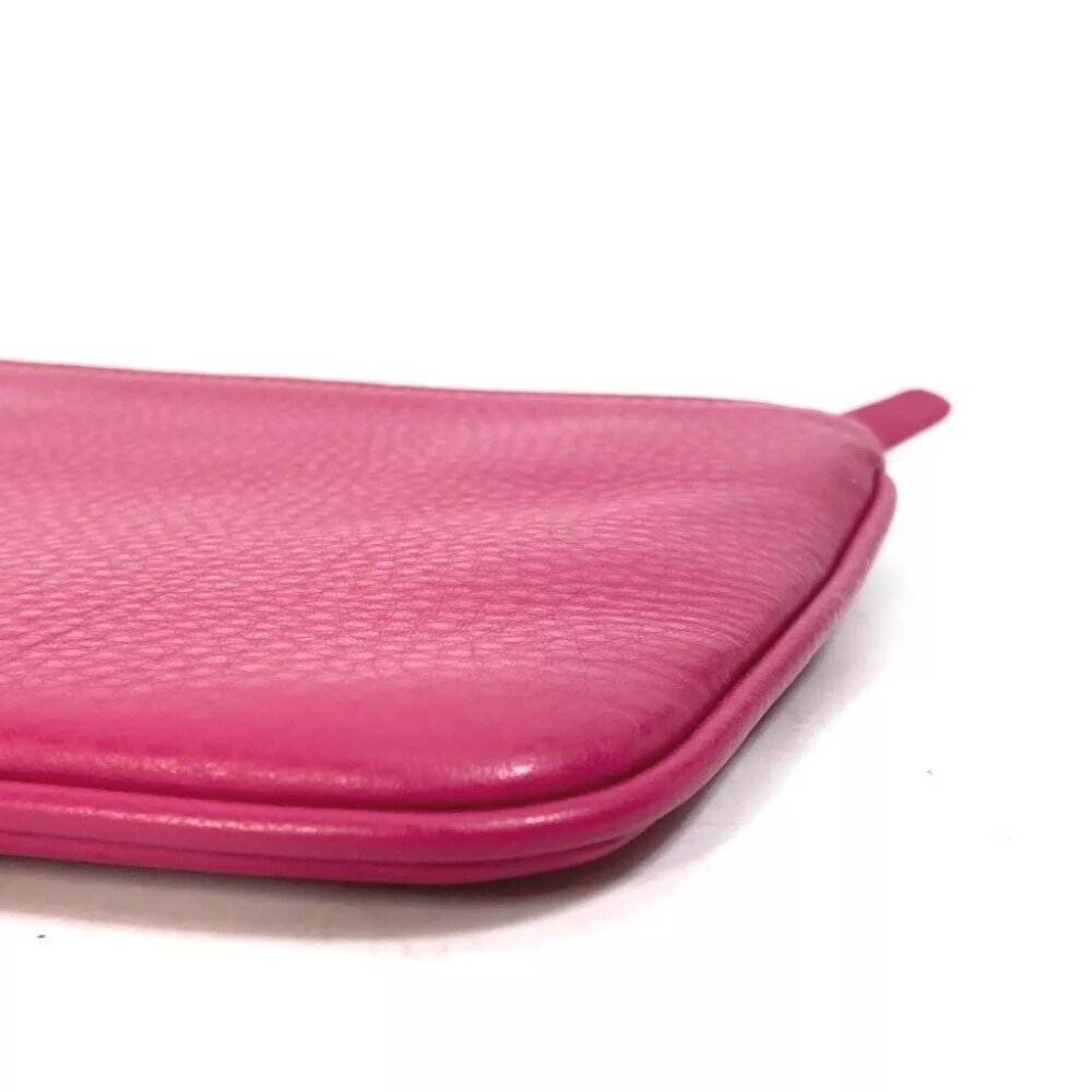 BALENCIAGA 492465 Logo Everyday Pouch M Bag Clutch bag Leather pink/Black - Picture 4 of 9